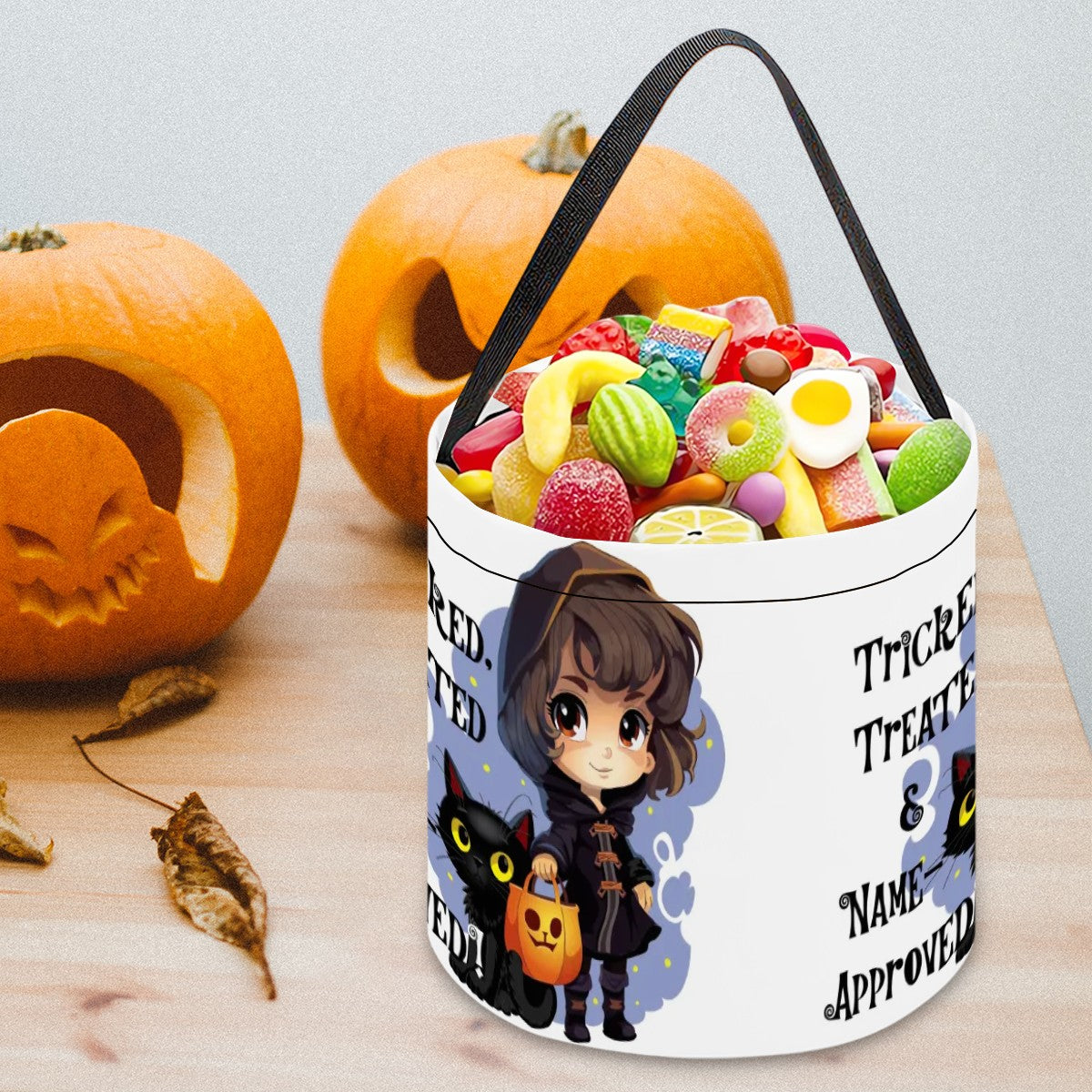 Trick or Treat Customizable Halloween Candy Bucket